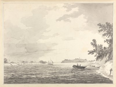 View of a Military Encampment with Chunargarh in the Distance by William Hodges