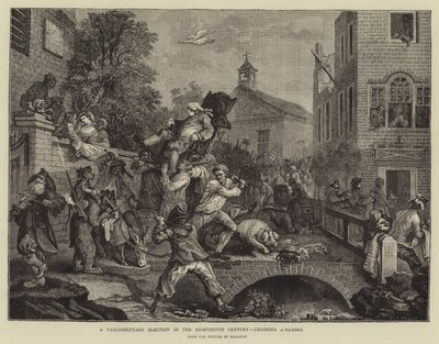 A Parliamentary Election in the Eighteenth Century, chairing a Member by William Hogarth