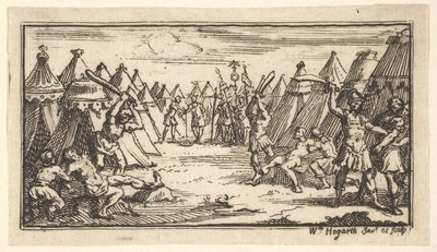 Breaking the Legs, from Roman Military Punishments, after 1725 by William Hogarth