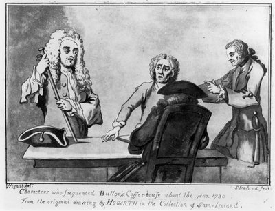 Buttons Coffee House, 1730 by William Hogarth