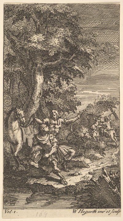 Cassandra, Frontispiece, Vol. 1, 1725 by William Hogarth