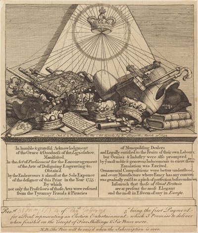 Crowns, Mitres, Maces, Etc. by William Hogarth