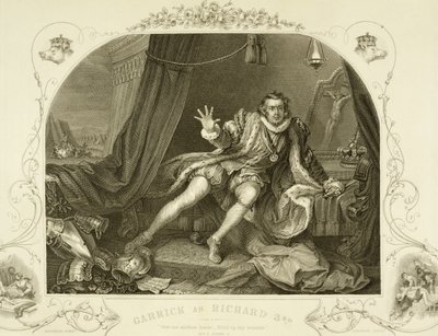 David Garrick as Richard III, Act V Scene 3, in the Play by William Shakespeare, Engraved by Portbury by William Hogarth