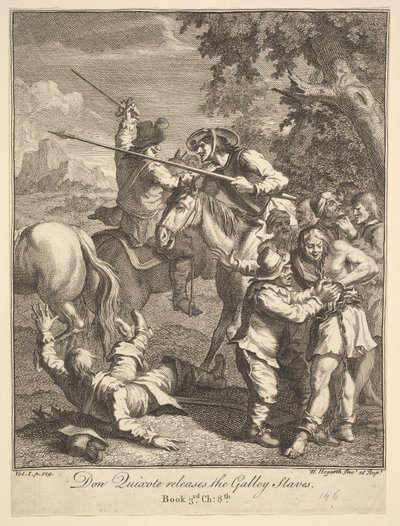 Don Quixote Releases the Galley Slaves by William Hogarth