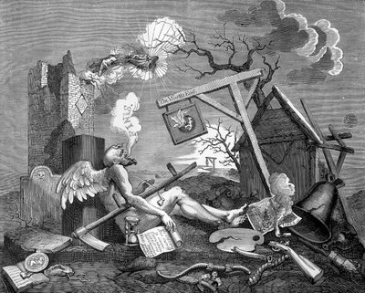 Finis; or, the Tail Piece - The Bathos by William Hogarth
