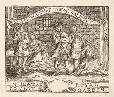 For the Benefit of Mr Walker, Theatre Royal, Covent Garden, pub. 1822 by William Hogarth