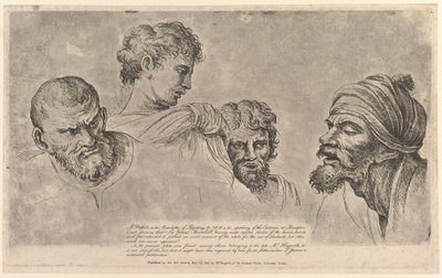 Four Heads from the Raphael Cartoons at Hampton Court by William Hogarth