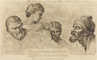 Four Heads from the Raphael Cartoons at Hampton Court by William Hogarth