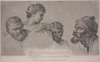 Four Heads from the Raphael Cartoons at Hampton Court by William Hogarth