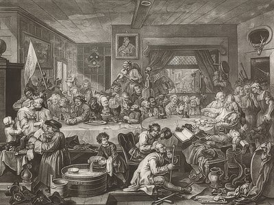 Four Prints of an Election / An Election Entertainment. 1755 by William Hogarth