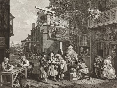 Four Prints of an Election. Plate 2: Canvassing for Votes. 1757 by William Hogarth