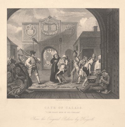 Gate of Calais, engraved by William Radclyffe by William Hogarth