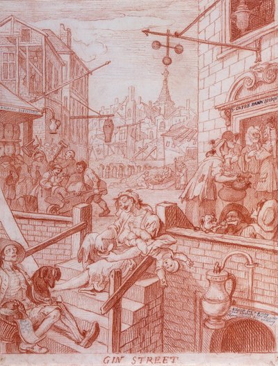 Gin Street by William Hogarth