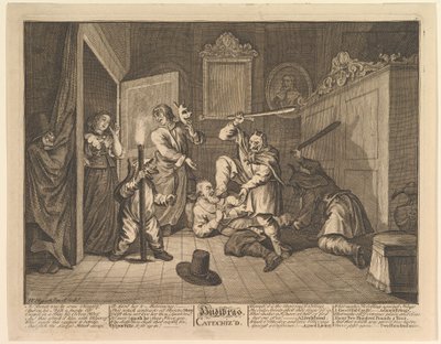 Hudibras Catechized Twelve Large Illustrations for Samuel Butlers Hudibras, Plate 9 by William Hogarth