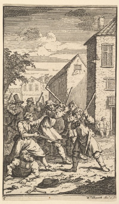 Hudibras Vanquished by Trulla, Seventeen Small Illustrations for Samuel Butler