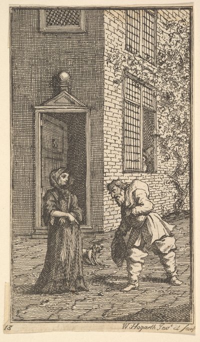 Hudibras Wooing the Widow, Seventeen Small Illustrations for Samuel Butler