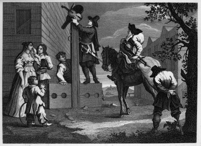 Hudibras and Ralpho Conduct Their Prisoner Crowdero to the Stocks by William Hogarth