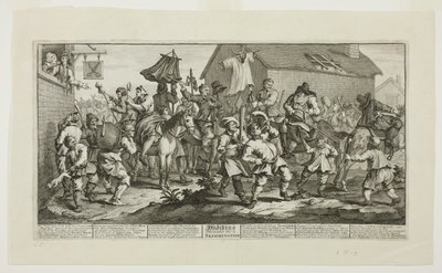 Hudibras and the Skimmington, Plate Seven from Hudibras by William Hogarth