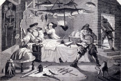 Hudibras Attacks Astrologer Sidrophel and His Valet Whacum by William Hogarth