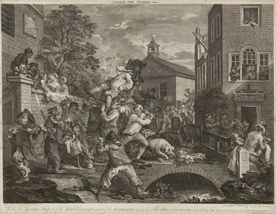 Humours of An Election (Set of Four) by William Hogarth