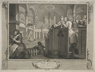 Industry and Idleness: The Industrious Prentice Performing the Duty of a Christian by William Hogarth