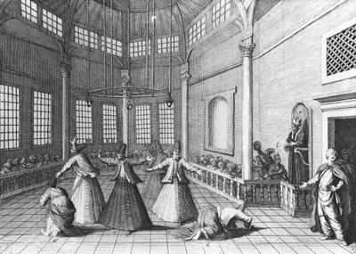 Inside a Turkish Mosque, Illustration from Aubry de la Mottraye
