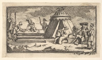 Issued Barley Instead of Wheat [first version] John Beaver, Roman Military Punishment by William Hogarth