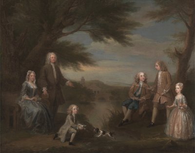 John and Elizabeth Jeffreys and Their Children by William Hogarth