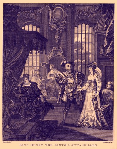 King Henry VIII and Anne Boleyn by William Hogarth