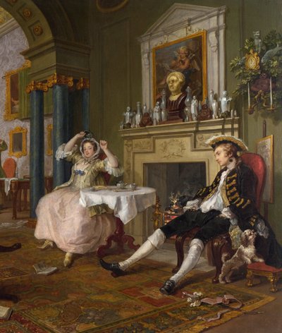 Marriage a la Mode:II- The Tete a Tete, c.1743 (detail) by William Hogarth
