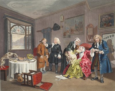 Marriage a la Mode, Plate VI, The Lady