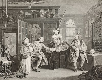 Marriage à la Mode. Plate 3: The Inspection. 1745 by William Hogarth