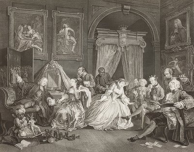 Marriage à la Mode. Plate 4: The Toilette. 1745 by William Hogarth