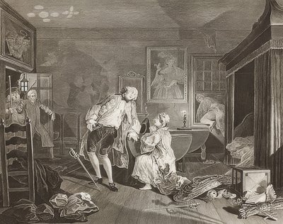 Marriage à la Mode. Plate 5: The Bagnio. 1745 by William Hogarth