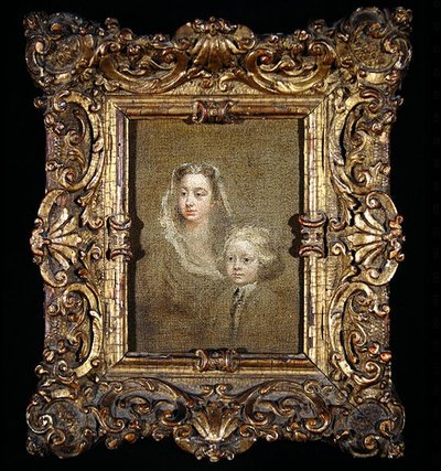 Mary Edwards Hamilton and her son, Gerard Anne by William Hogarth
