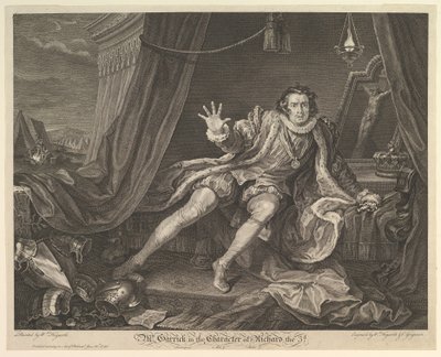 Mr. Garrick in the Character of Richard III by William Hogarth