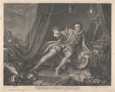 Mr. Garrick in the Character of Richard the Third - Richard III, Act V, Scene VII by William Hogarth