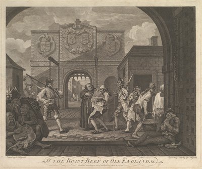 O the Roast Beef of Old England-The Gate of Calais by William Hogarth