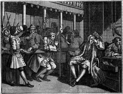 Plate from a Series of 12 Engravings by William Hogarth Titled 