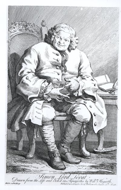 Portrait of Simon Fraser, Lord Lovat (c.1667-1747) 25 August 1746 by William Hogarth
