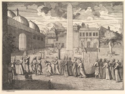 Procession through the Hippodrome, Constantinople, from Aubry de La Mottrayes Travels by William Hogarth