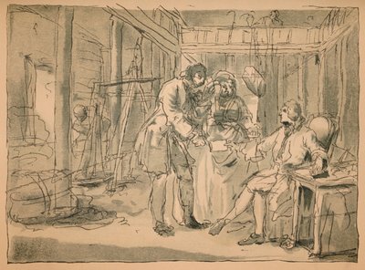 Rejected sketch for Industry and Idleness by William Hogarth