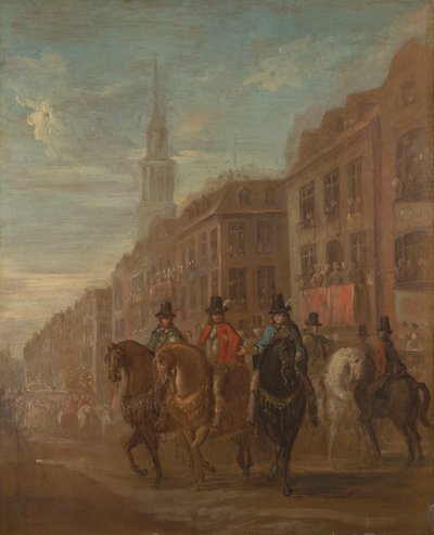 Restoration Procession of Charles II at Cheapside by William Hogarth