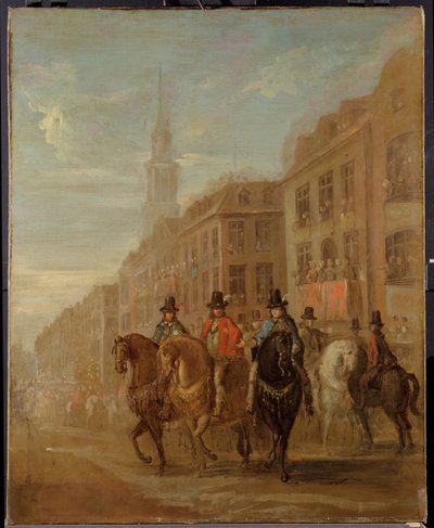 Restoration Procession of Charles II at Cheapside by William Hogarth