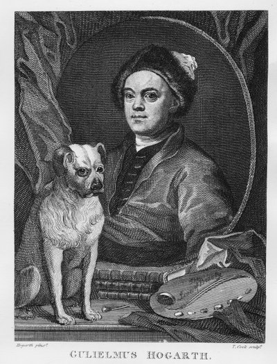 Self Portrait, engraved by T. Cook by William Hogarth