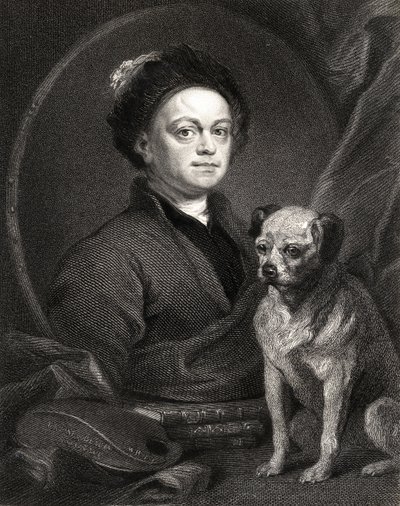 Self Portrait, from Gallery of Portraits, published in 1833 by William Hogarth
