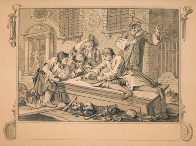 Sketch for Industry and Idleness - Plate III by William Hogarth