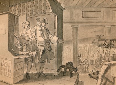Sketch for Plate IV from Industry and Idleness by William Hogarth