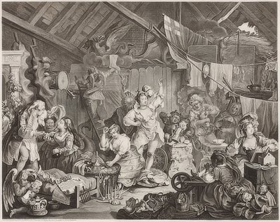 Strolling Actresses Dressing in a Barn by William Hogarth