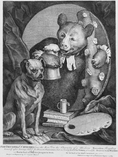 The Bruiser Charles Churchill, Once the Reverend, in the Character of a Russian Hercules, 1763 by William Hogarth